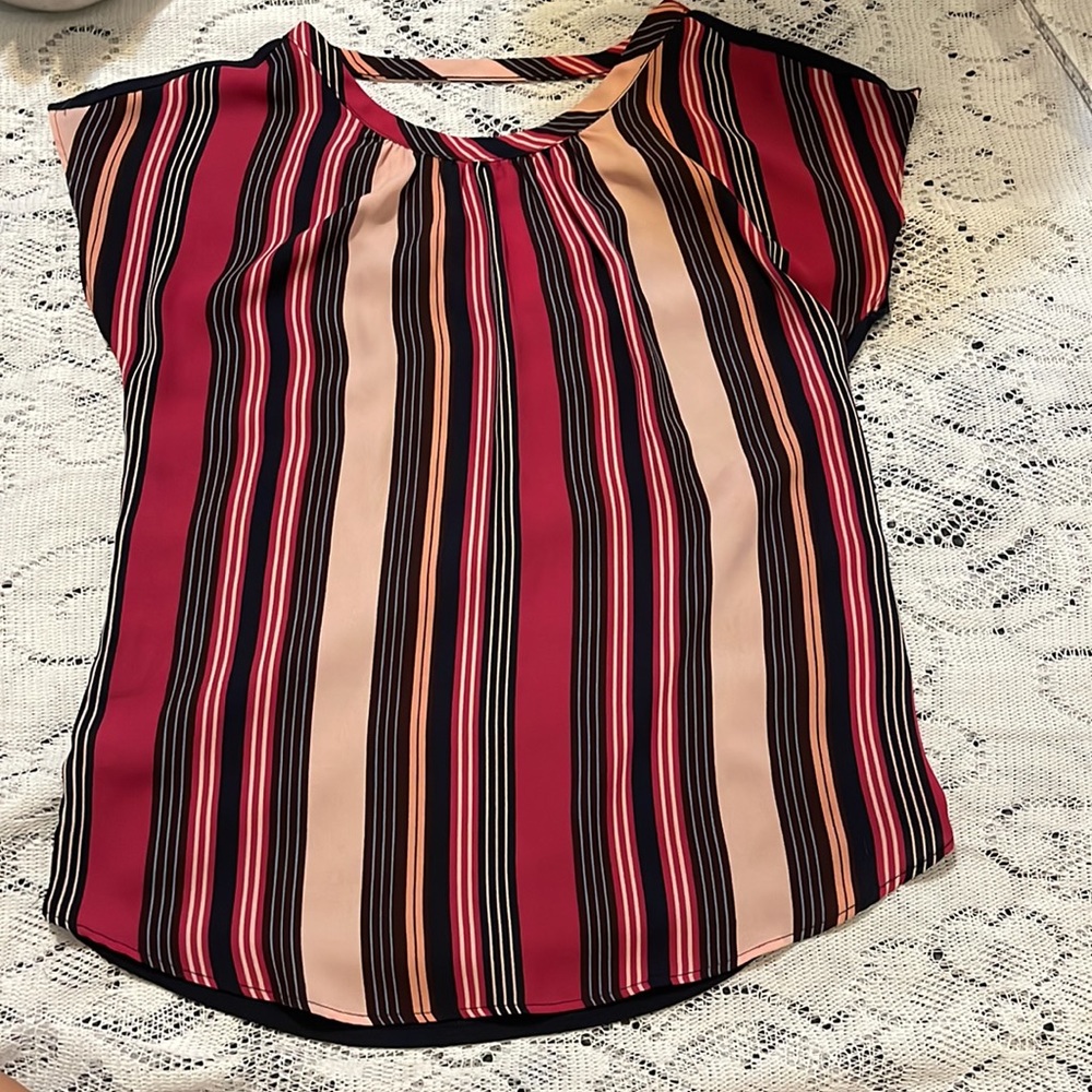 🎲  Striped Berry Color Top
